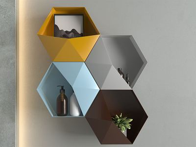 Modern wall shelf storage pendant model