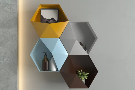 Modern wall shelf storage pendant 3d model
