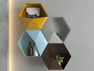 Modern wall shelf storage pendant 3d model