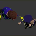 Cartoon Game Movie Characters Chef With Red Headband Blue Apron And Police Officer In Uniform