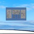 Artistic Traditional Architectural Carved Relief Panels Circular Decorations And Pendants