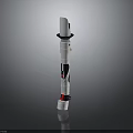 Modern Sci Fi Weapon Design With White Body Black Grip And Red Accents