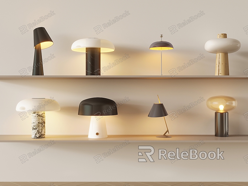 Modern Table Lamp Mushroom Table Lamp Combination Creative Table Lamp model