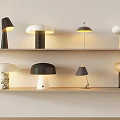 Modern Table Lamp Mushroom Table Lamp Combination Creative Table Lamp 3d model