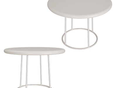 Olivia modern white round several 3d model