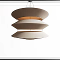 Nordic Round Multi-storey Chandelier 3d model