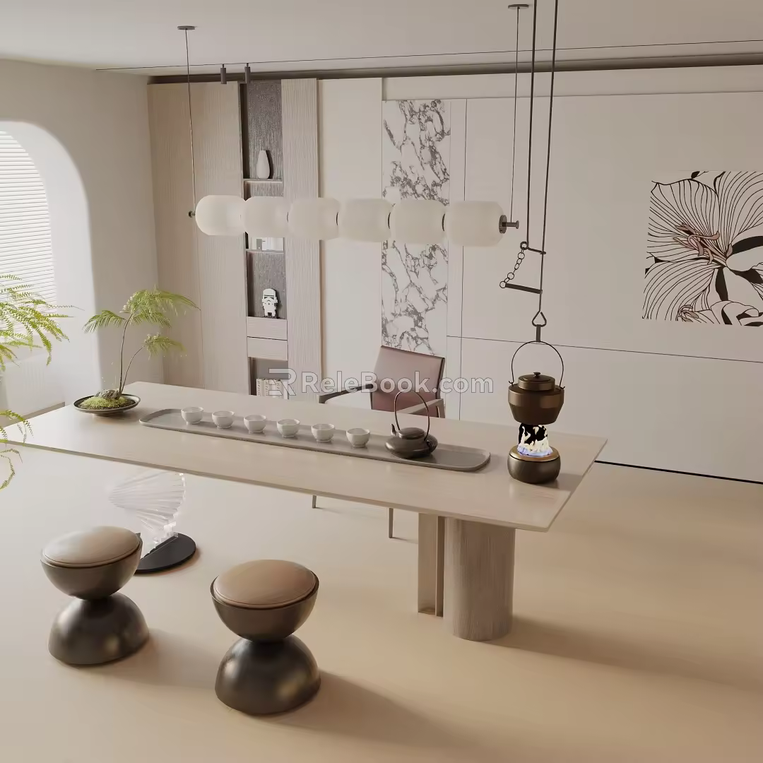 Modern dining table 3d model