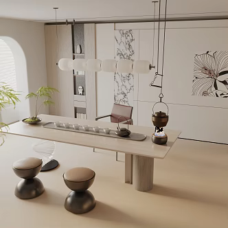 Modern dining table 3d model