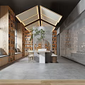Modern Library 3d model