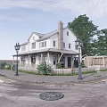 Jianou single-family villa rural self-built house street villa landscape fireplace villa courtyard villa 3d model