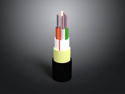 Durable Multicolored Core Electrical Cables With Layered Insulation For Electronic Appliances 3d model