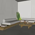 Modern Corner Sofa Multi-Person Sofa Card Seat Sofa 3d model