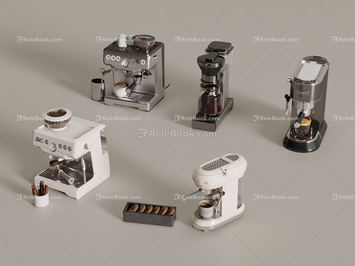 Kitchen appliances Coffee machine Coffee beans 3d model