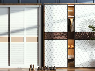 Nordic wardrobe combination 3d model