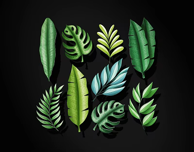 Cartoon Plant Beauty Chen Wall Decorations Silhouette 3d model Cartoon Plant Beauty Chen Wall Decorations Silhouette 3d model