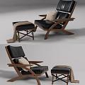 Modern Recliner Single Sofa Pedal Combination 3d model