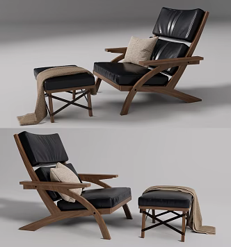 Modern Recliner Single Sofa Pedal Combination 3d model