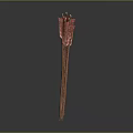 Traditional Weapon Arrows With Red Fletching And Wooden Shafts Bundle