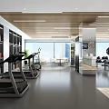 Modern Fitness Gym With Spacious Workout Area And Various Exercise Equipment