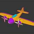 Colorful Passenger Plane With Propellers And Reflections