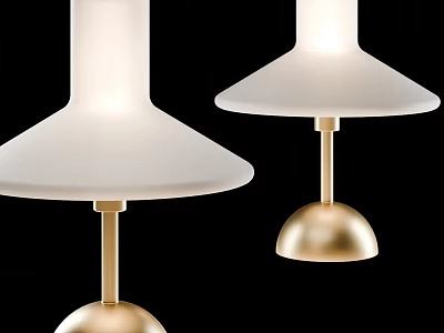 Modern Table Lamps With White Shades And Gold Bases For Elegant Home Decor 3d model