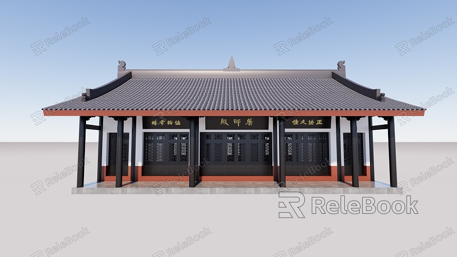 New Chinese Temple Temple Architecture model