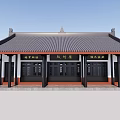 New Chinese Temple Architecture 3d model