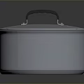 Shiny Stainless Steel Saucepan With Lid And Black Handles For Kitchen Cooking Use