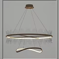 Elegant Modern Transparent Petal Chandelier With Metal Ring And Glowing Circular Design