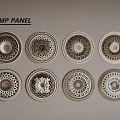 Decorative Lamp Panel Collection With Various Intricate Patterns For Ceiling Decoration 3d model