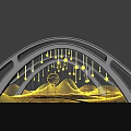 Modern Bridge Lighting Bridge 3d model