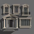 European-style sliding window 3d model
