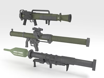 Anti Tank Rocket Launchers Military Weapons With Multiple Models And Tactical Design 3d model