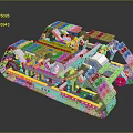 Educational Building Block Toy With Tracked Structure And Colorful Parts For Kids