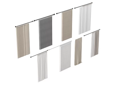 Modern Curtain Modern Shower Curtain Draw Curtain 3d model