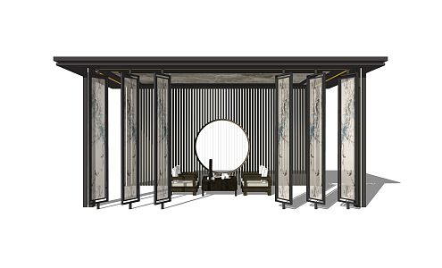 New Chinese Pavilion 3d model