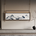 New Chinese Landscape Painting Decorative Painting 3d model