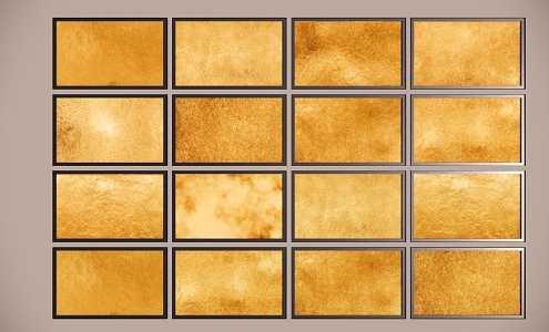 Gold foil paper effects material 3d model