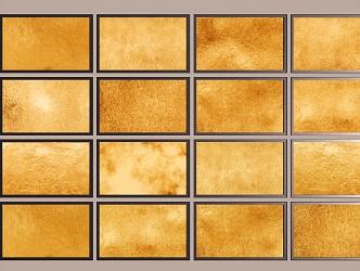 Gold foil paper effects material 3d model