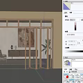 Modern Interior With Open Wooden Frame Glass Panel Folding Door And Room View