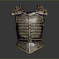 Ancient Ornate Armor With Intricate Golden Patterns And Traditional Craftsmanship