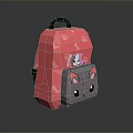 Adorable Pink Backpack With Cartoon Cat Design Cat Paw Prints And Side Cat Ears