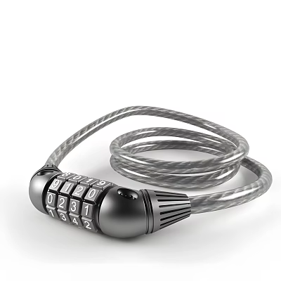 Password lock bicycle lock car lock 3d model