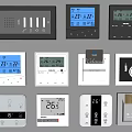 Modern Switch Panels In Black White With Various Styles Temperature Display And Function Buttons