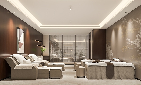 New Chinese Men's SPA Beauty Salon 3d model