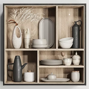 Modern Tableware Combination 3d model