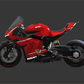 Red Ducati Sport Motorcycle With Sleek Aerodynamic Body And Stylish Modern Design