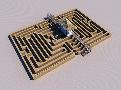 Outdoor Playground Maze Equipment With Fun Path Design For Kids Interactive Play 3d model