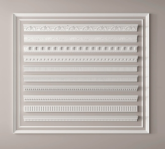 French plaster line 3d model