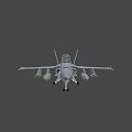 Detailed Modern Military Fighter Jet Number 22 With Missiles On Wings